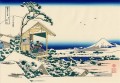Teehaus in koishikawa am Morgen nach einem Schneefall Katsushika Hokusai Japanisch